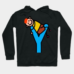 Letter Y for Boys alphabet Kids Colorful Cartoon Character Hoodie